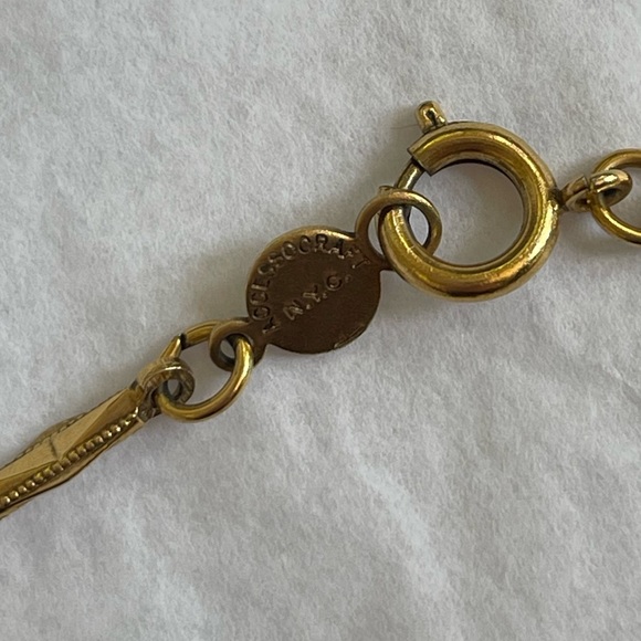 Accessocraft NYC Glass Gold Plated Sautoir Station Necklace - Picture 5 of 7